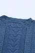 Crochet Lace Pointelle Knit Sweater